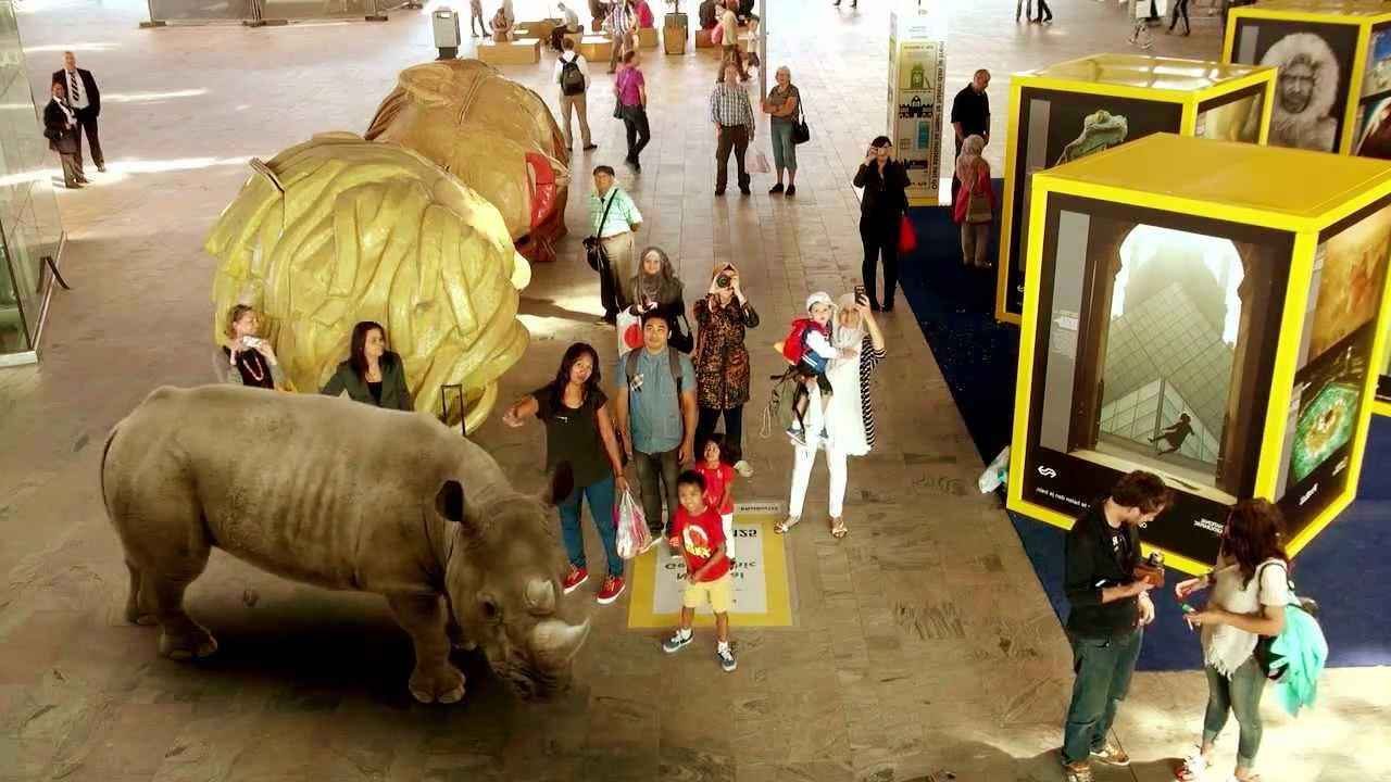 3D projection in space by DM NOVA in a shopping mall